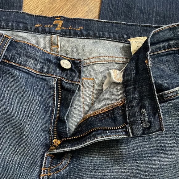7 for all Mankind Bootcut jeans. Size 31 women’s Faded denim darker down legs. - Picture 11 of 14